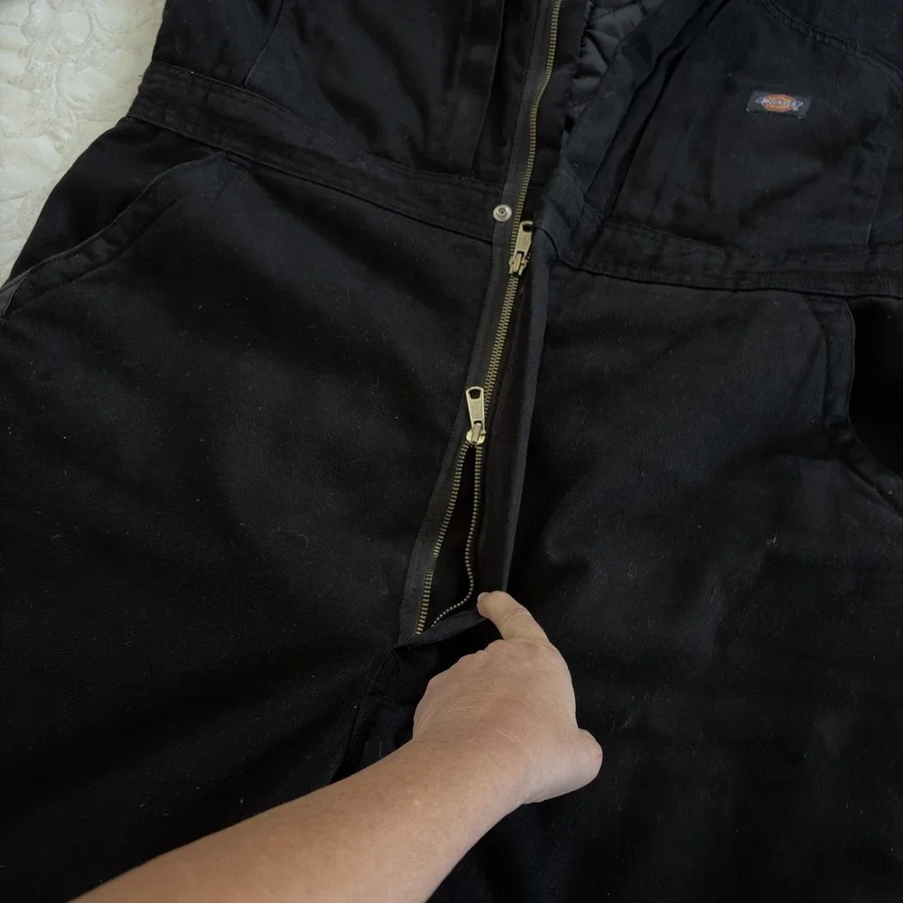 Dickies‎ TV239BK XL Tall Duck Insulated Coveralls Black Double Knee Workwear